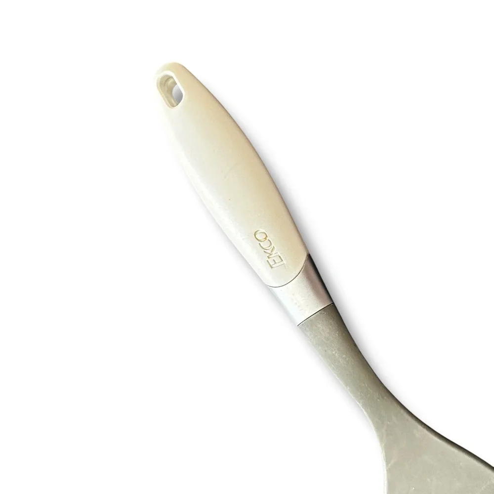 EKCO Slotted Spatula Turner Nylon Gray White Handle 3 Slots 12.5‎ Inch